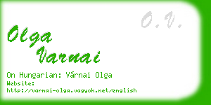 olga varnai business card