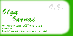 olga varnai business card